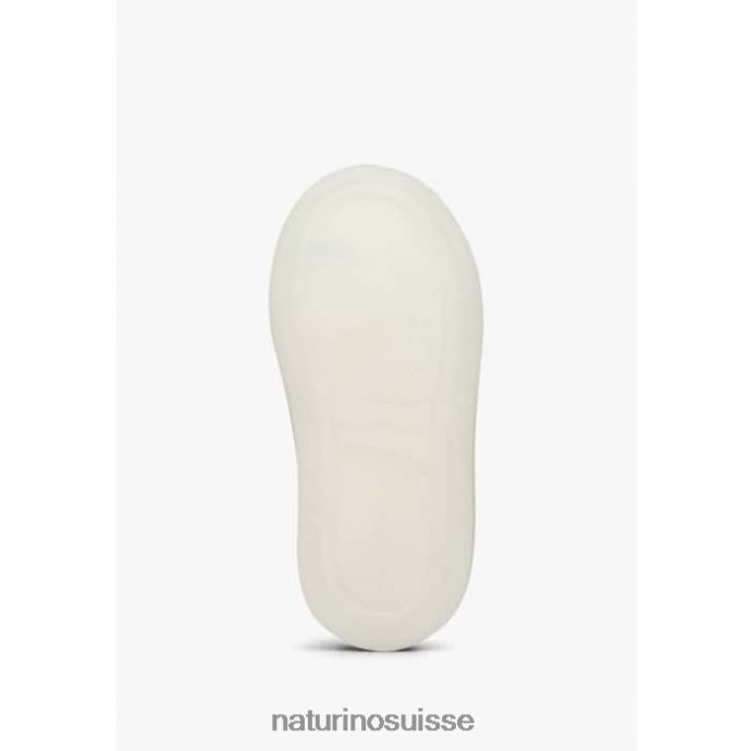 enfants owie vl T88FLL386 Naturino baskets en cuir avec imprimé coeurs blanc
