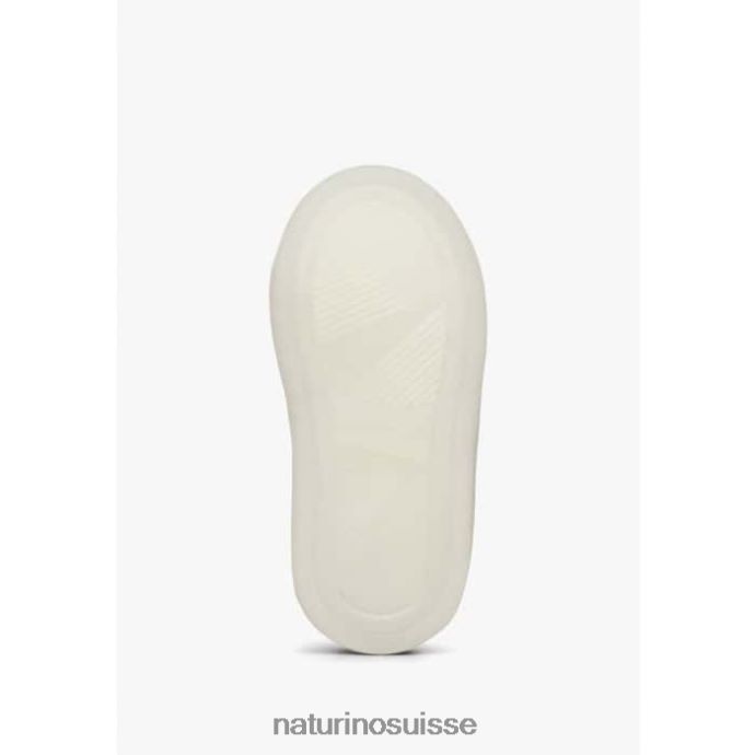 enfants owie vl T88FLL505 Naturino baskets en cuir avec imprimé coeurs blanc rouge