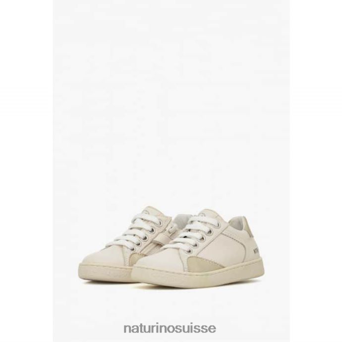 enfants quart zip. T88FLL489 Naturino baskets en cuir crème-platine