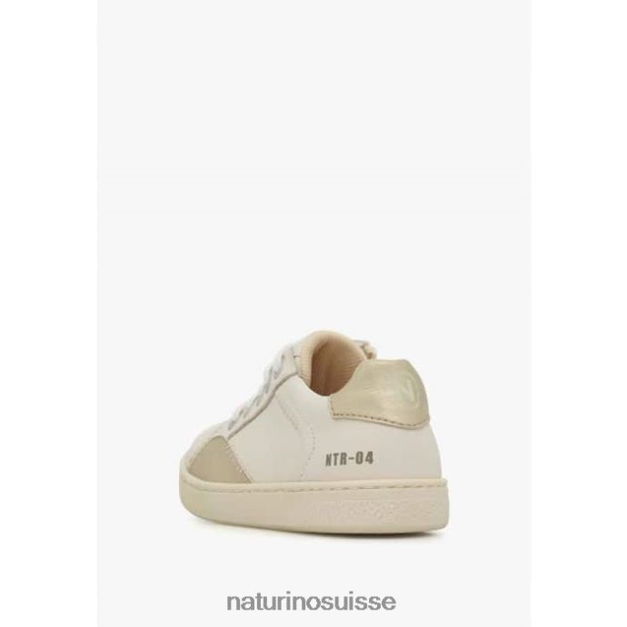 enfants quart zip. T88FLL489 Naturino baskets en cuir crème-platine