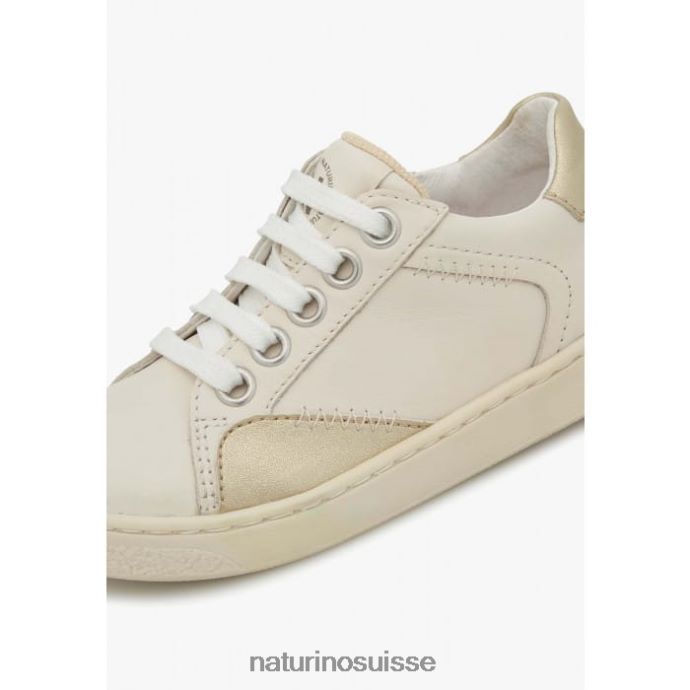 enfants quart zip. T88FLL489 Naturino baskets en cuir crème-platine