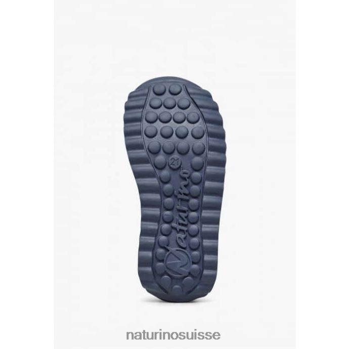 enfants sammy 2 vl. T88FLL415 Naturino baskets en cuir et tissu bleu clair