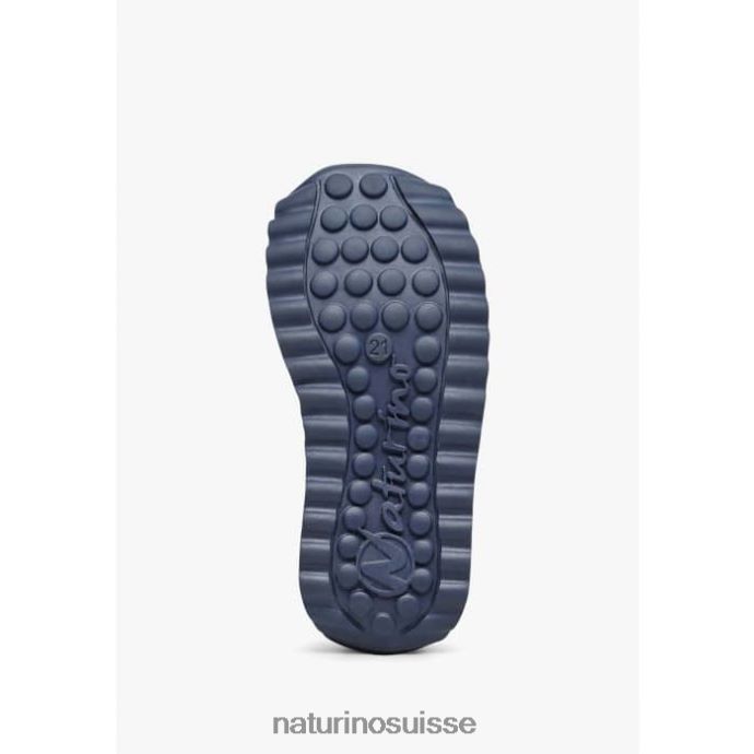 enfants sammy 2 vl. T88FLL418 Naturino baskets en cuir et tissu rouge