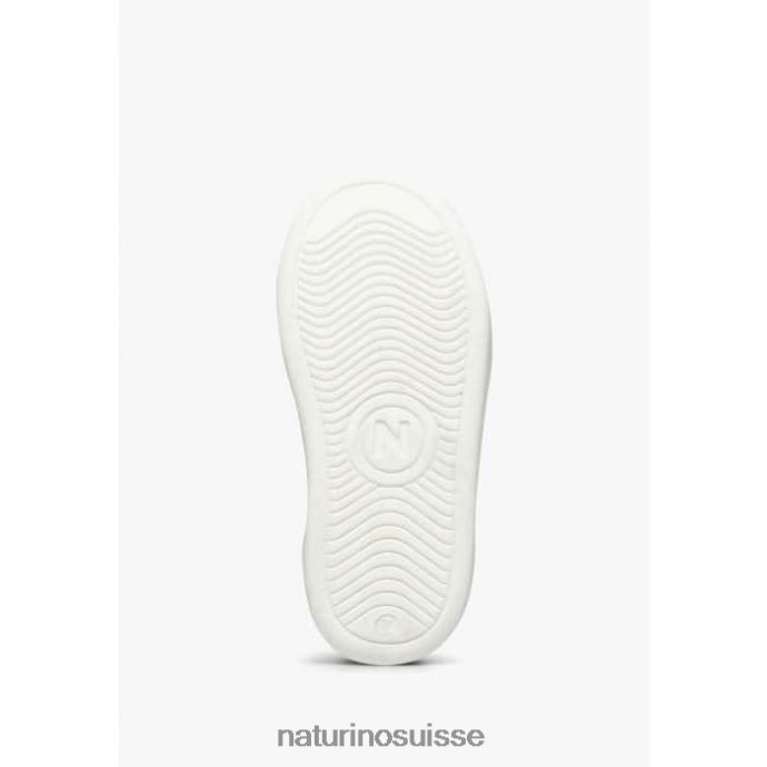 enfants théral vl. T88FLL462 Naturino baskets en cuir et daim blanc bleu