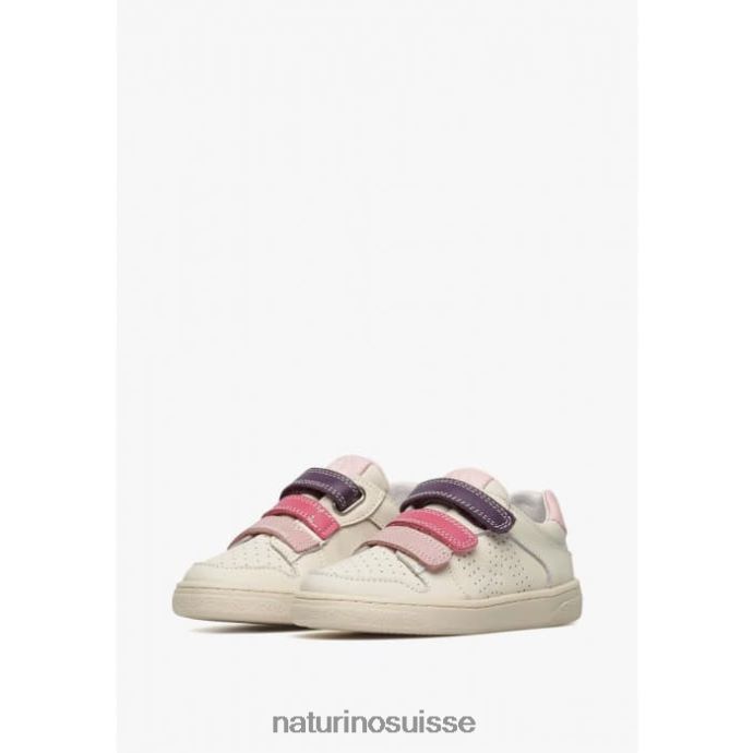 enfants théral vl. T88FLL467 Naturino baskets en cuir rose crème