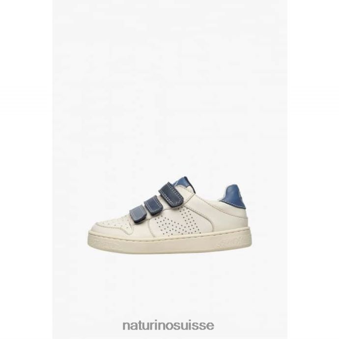enfants théral vl. T88FLL474 Naturino baskets en cuir bleu crème