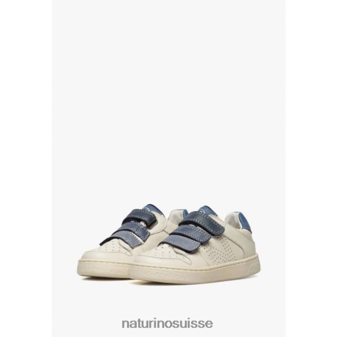 enfants théral vl. T88FLL474 Naturino baskets en cuir bleu crème