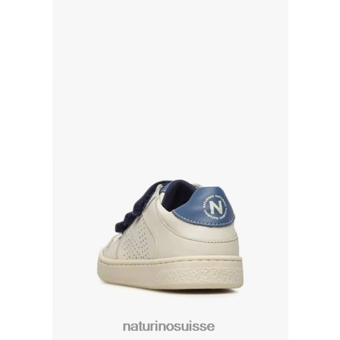 enfants théral vl. T88FLL474 Naturino baskets en cuir bleu crème