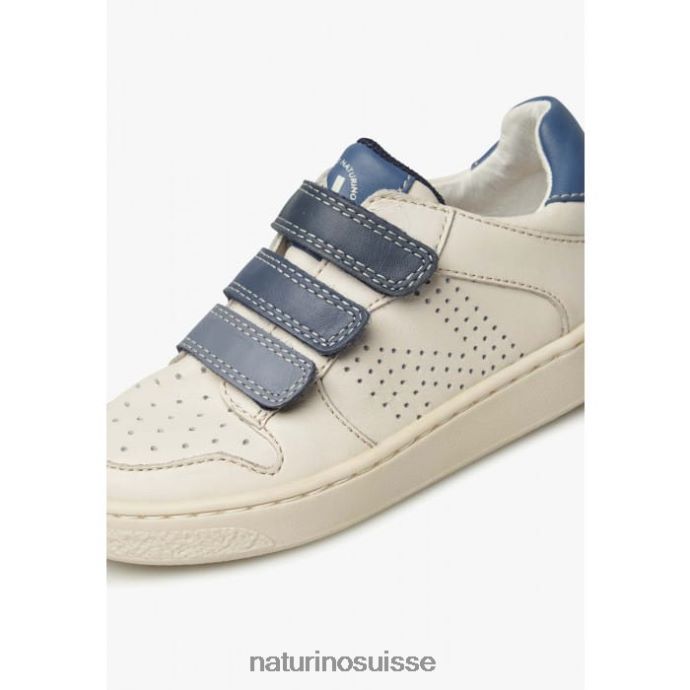 enfants théral vl. T88FLL474 Naturino baskets en cuir bleu crème