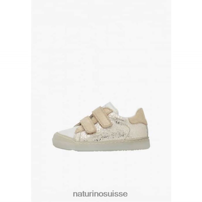 enfants vl eindhoven T88FLL399 Naturino baskets en cuir et daim platine
