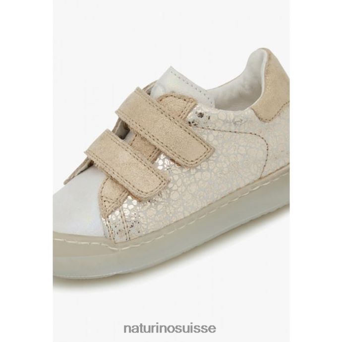enfants vl eindhoven T88FLL399 Naturino baskets en cuir et daim platine