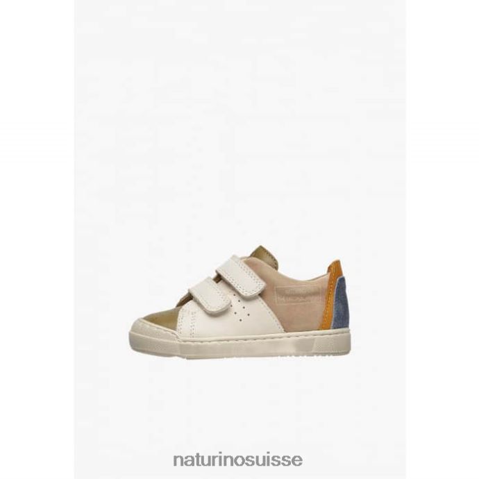 enfants vl trajan T88FLL496 Naturino baskets en cuir et daim gris tourterelle