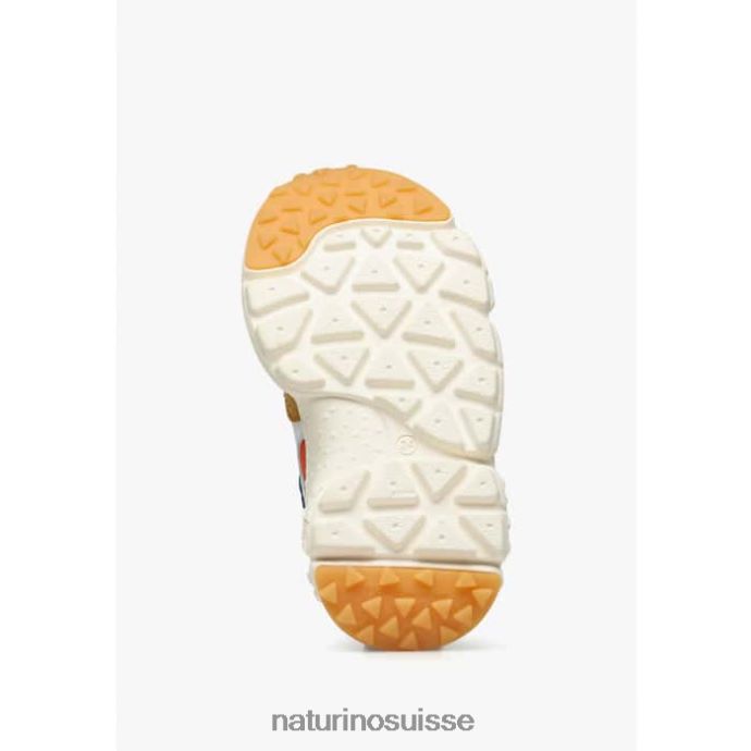 enfants yamano 3 junior. T88FLL33 Naturino baskets en cuir écologique et tissu technique orange