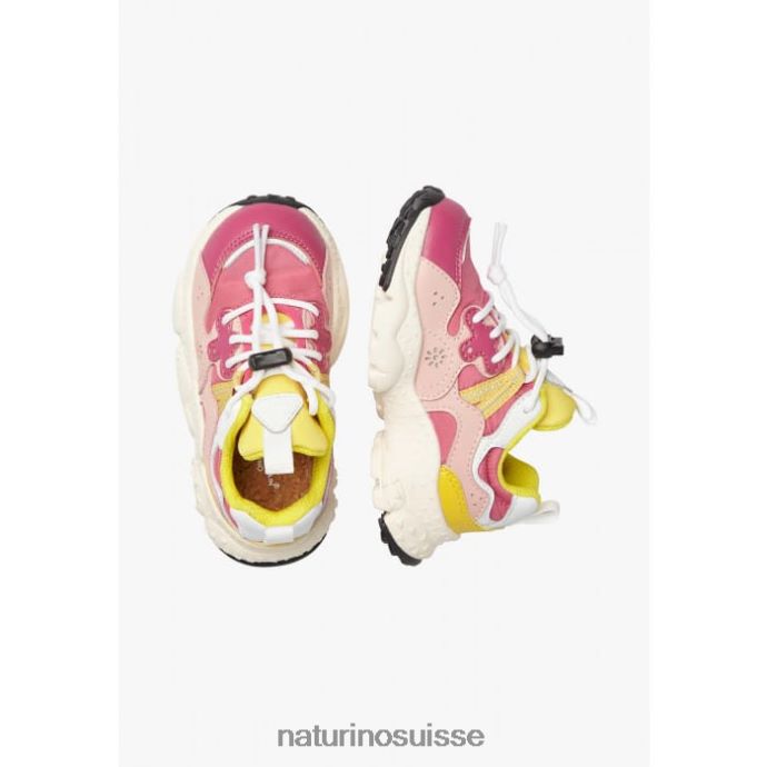 enfants yamano 3 junior. T88FLL36 Naturino baskets en cuir écologique et tissu technique fuchsia