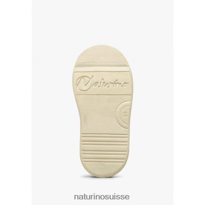 enfants zip clarendon T88FLL411 Naturino baskets en cuir et daim rose