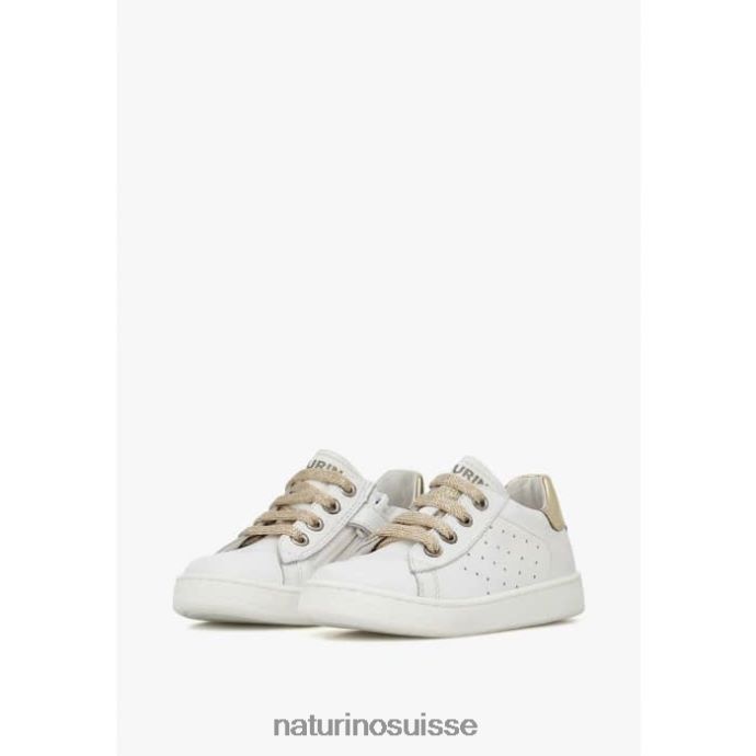 enfants zip hasselt 2. T88FLL406 Naturino baskets en cuir blanc-platine