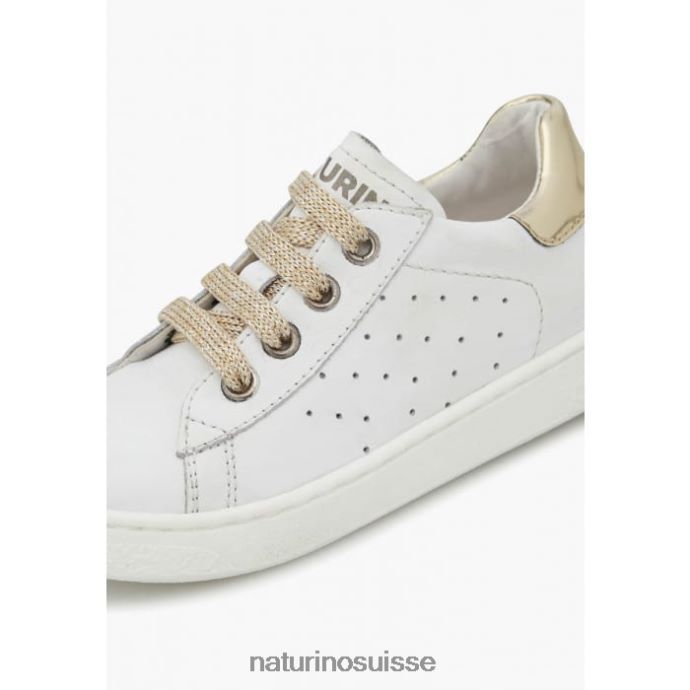 enfants zip hasselt 2. T88FLL406 Naturino baskets en cuir blanc-platine