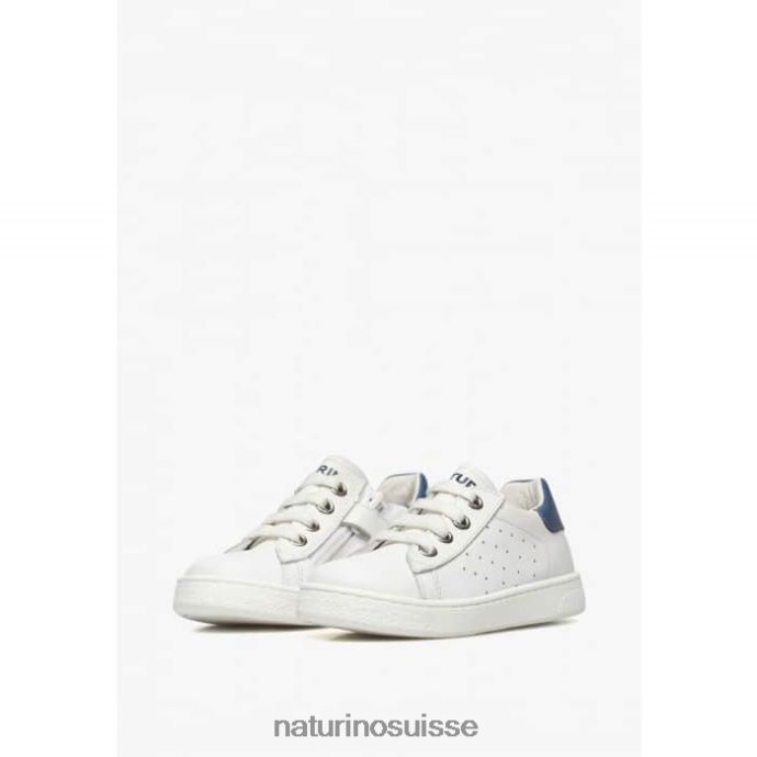 enfants zip hasselt 2. T88FLL456 Naturino baskets en cuir blanc bleu