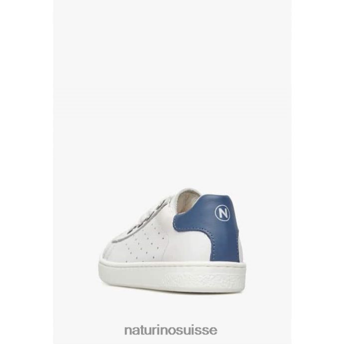enfants zip hasselt 2. T88FLL456 Naturino baskets en cuir blanc bleu