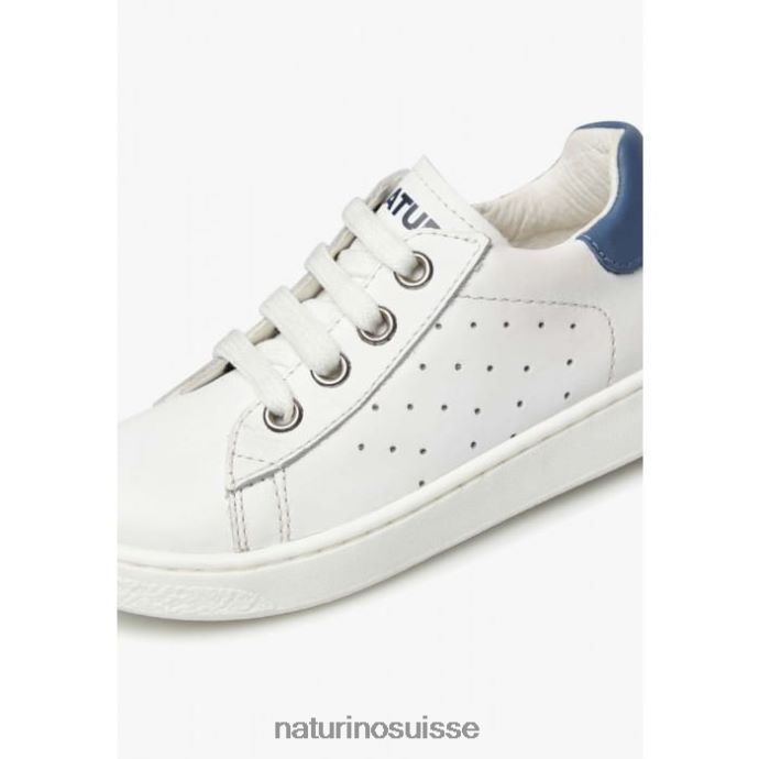 enfants zip hasselt 2. T88FLL456 Naturino baskets en cuir blanc bleu