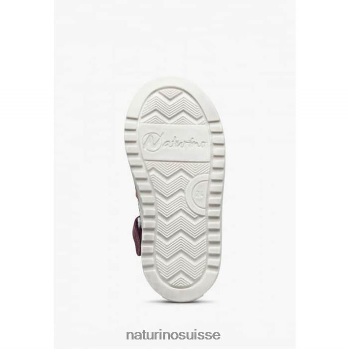 enfants zip haut hess. T88FLL522 Naturino baskets montantes en cuir rose-blanc