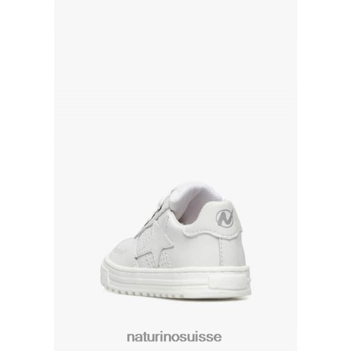 enfants zip hess. T88FLL363 Naturino baskets en cuir perforé avec étoile avec fermeture éclair blanc