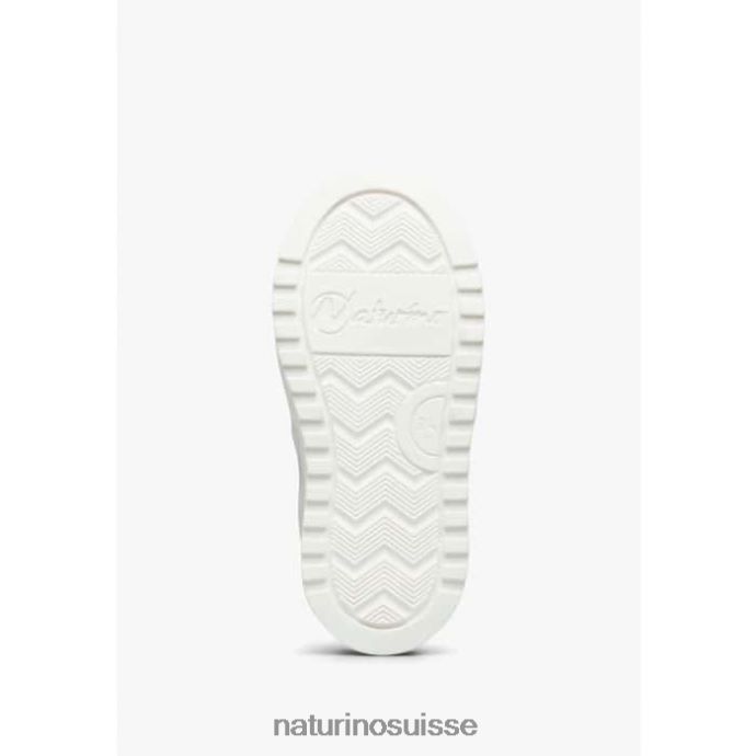 enfants zip hess. T88FLL363 Naturino baskets en cuir perforé avec étoile avec fermeture éclair blanc