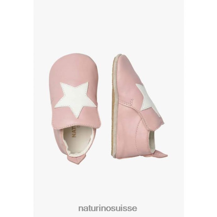 bébé mon jy T88FLL16 Naturino chaussures de berceau en cuir rose