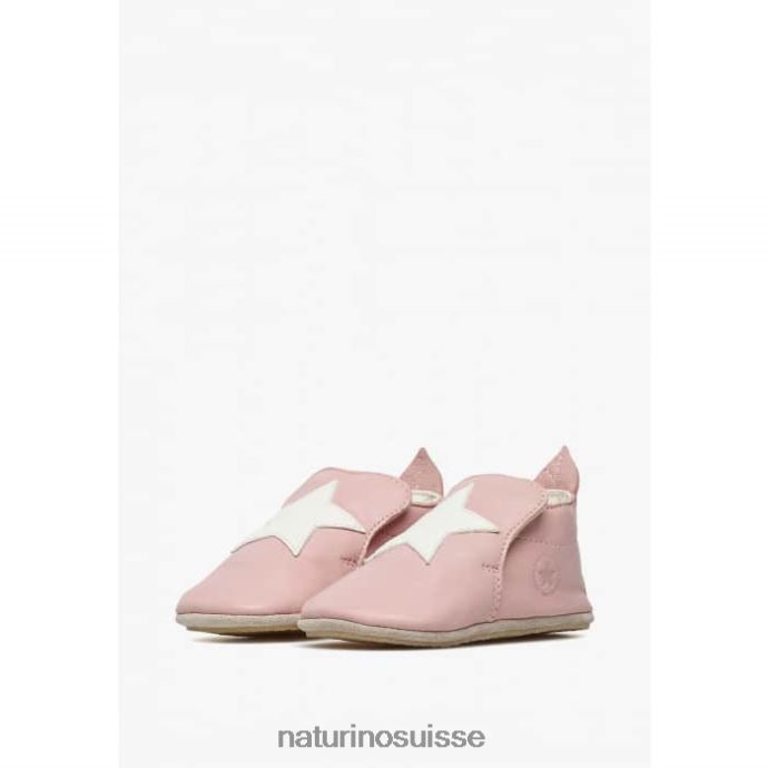 bébé mon jy T88FLL16 Naturino chaussures de berceau en cuir rose