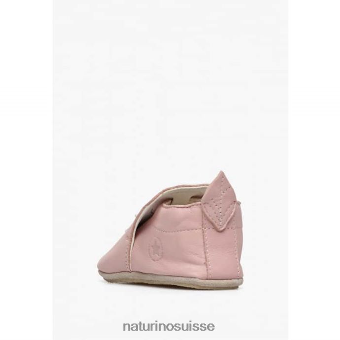 bébé mon jy T88FLL16 Naturino chaussures de berceau en cuir rose
