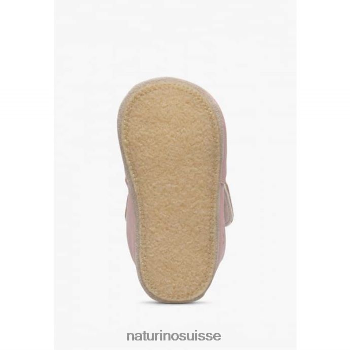 bébé mon jy T88FLL16 Naturino chaussures de berceau en cuir rose