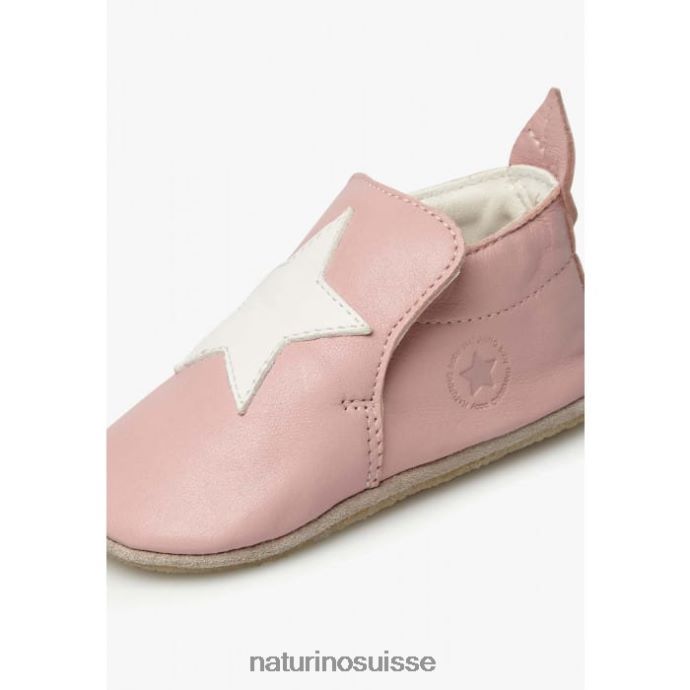 bébé mon jy T88FLL16 Naturino chaussures de berceau en cuir rose