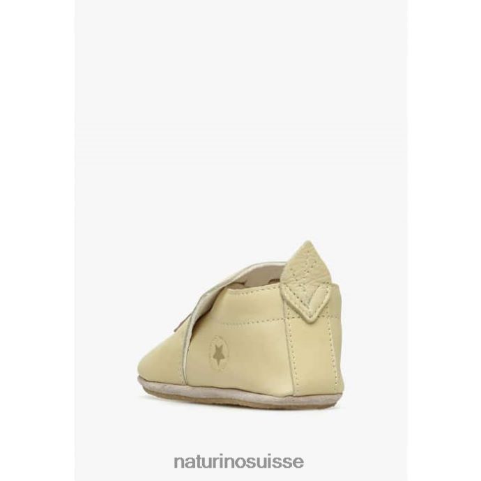 bébé mon jy T88FLL17 Naturino chaussures de berceau en cuir jaune