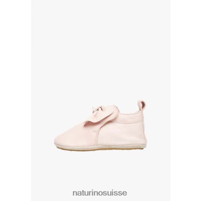 bébé parcelle T88FLL10 Naturino chaussures de berceau en cuir nappa avec nœud rose
