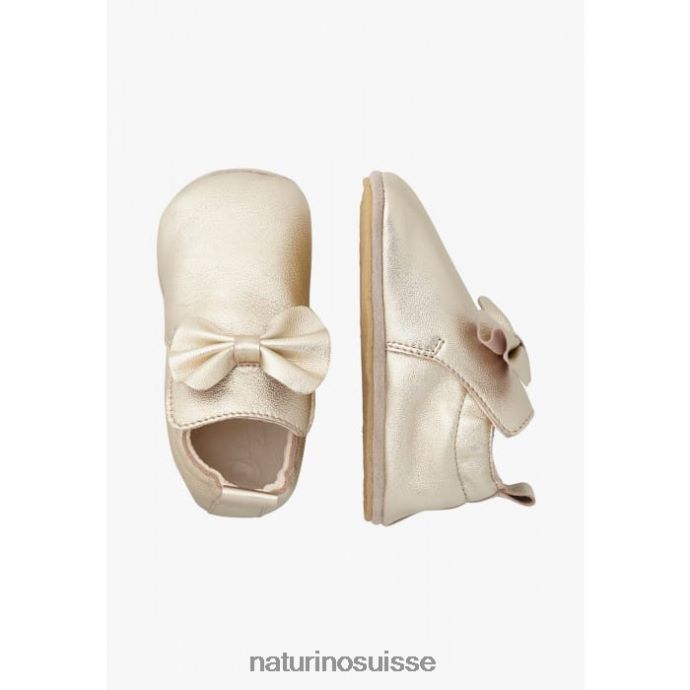 bébé parcelle T88FLL11 Naturino chaussures de berceau avec noeud platine