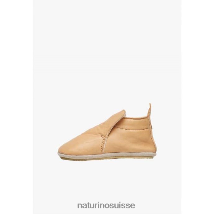 bébé plumard T88FLL2 Naturino chaussures de berceau en cuir nappa beige