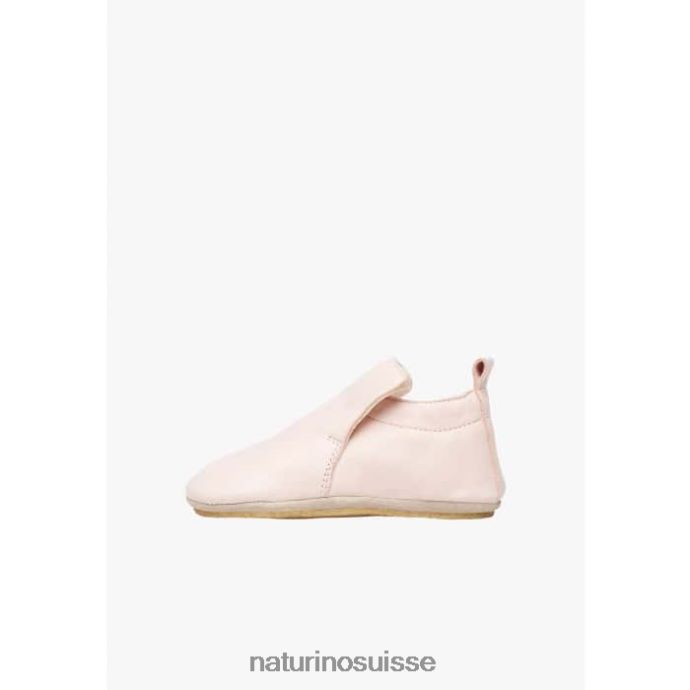 bébé plumard T88FLL3 Naturino chaussures de berceau en cuir nappa rose