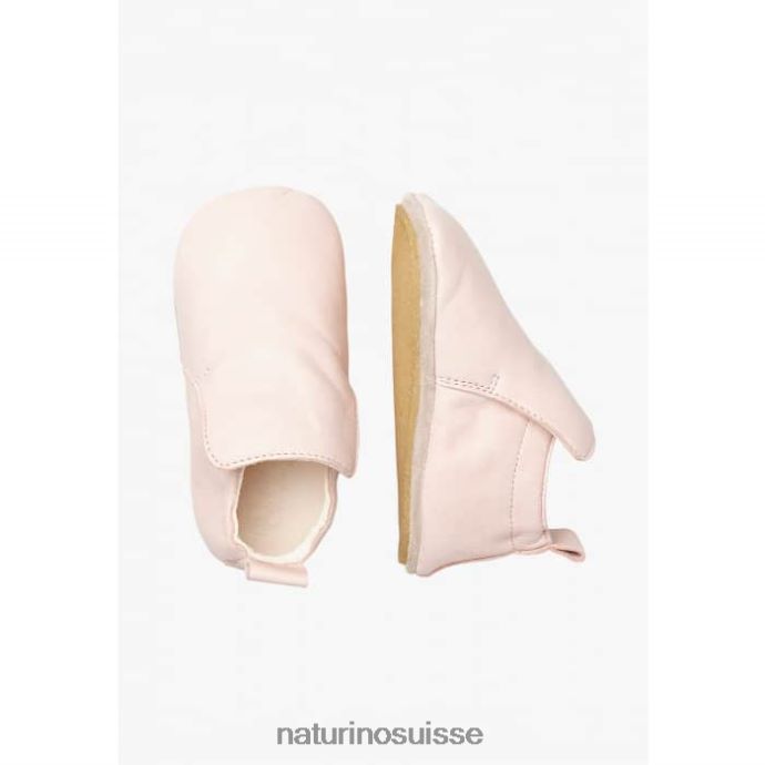 bébé plumard T88FLL3 Naturino chaussures de berceau en cuir nappa rose
