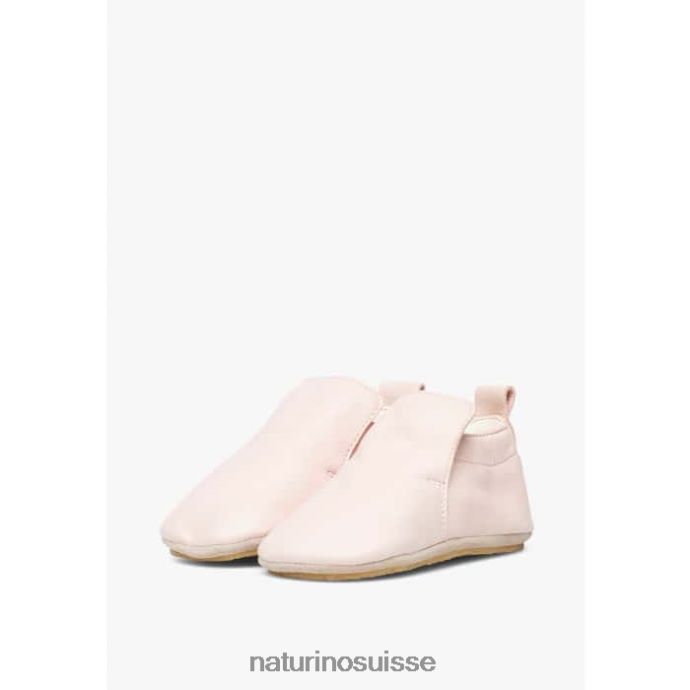 bébé plumard T88FLL3 Naturino chaussures de berceau en cuir nappa rose