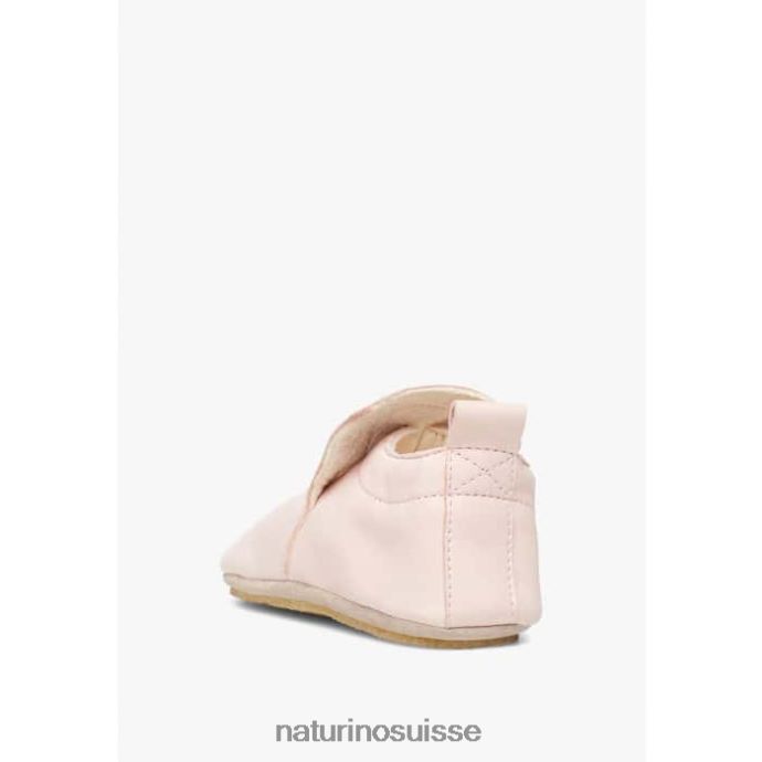 bébé plumard T88FLL3 Naturino chaussures de berceau en cuir nappa rose