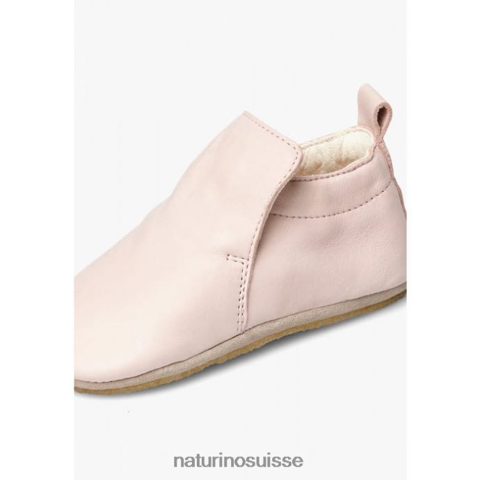 bébé plumard T88FLL3 Naturino chaussures de berceau en cuir nappa rose