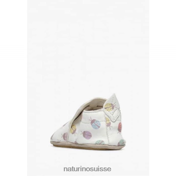 bébé plumard T88FLL6 Naturino chaussures de berceau avec imprimé coccinelle crème