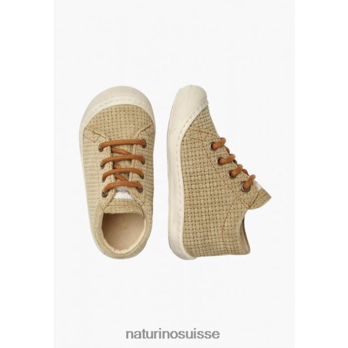 enfants cocon T88FLL101 Naturino chaussures premiers pas en suède gris tourterelle