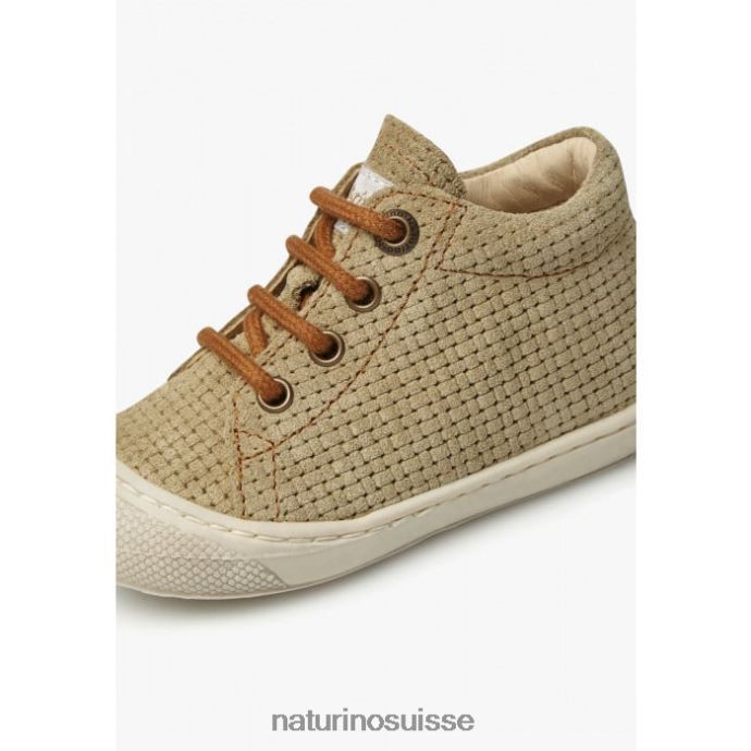 enfants cocon T88FLL101 Naturino chaussures premiers pas en suède gris tourterelle