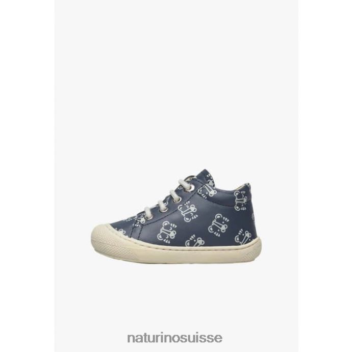 enfants cocon T88FLL107 Naturino chaussures pour tout-petits en cuir avec imprimé tigre marine