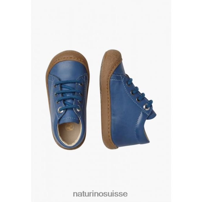 enfants cocon T88FLL125 Naturino chaussures pour tout-petits en cuir napa bleu clair