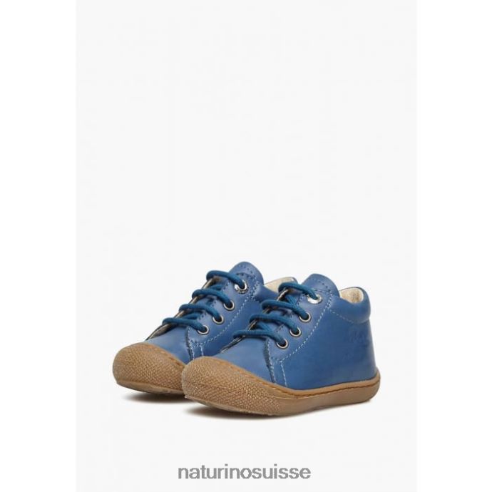 enfants cocon T88FLL125 Naturino chaussures pour tout-petits en cuir napa bleu clair