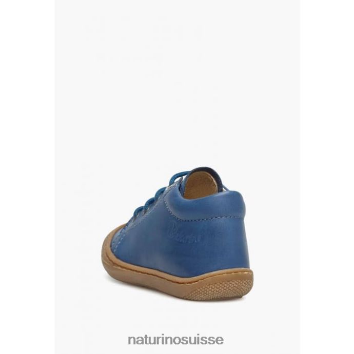 enfants cocon T88FLL125 Naturino chaussures pour tout-petits en cuir napa bleu clair