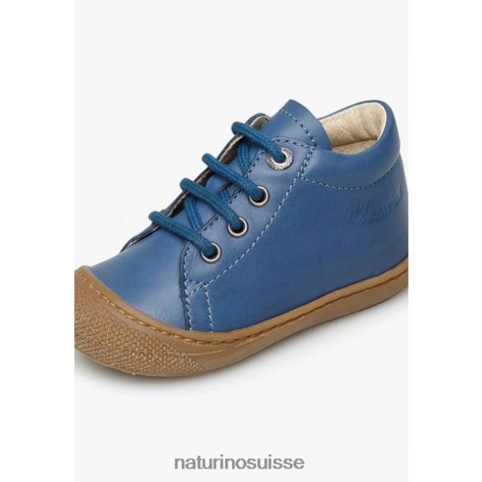 enfants cocon T88FLL125 Naturino chaussures pour tout-petits en cuir napa bleu clair