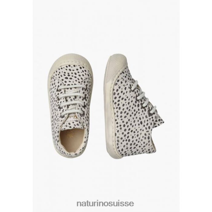 enfants cocon T88FLL128 Naturino chaussures premiers pas en suède imprimé poney noir de glace